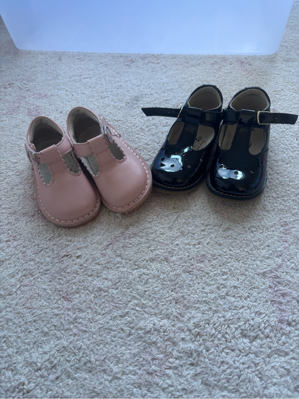 Kids T-Strap Mary Jane Shoes - Pink and Black
